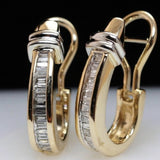 Retro Earrings in Gold & Diamonds