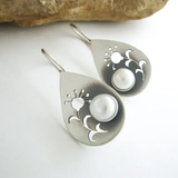 Retro Earrings with Flower & Daisy
