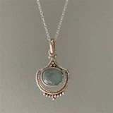 Retro Necklace with Green Stone
