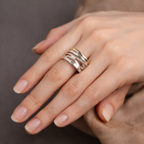 Retro Ring Oco in Gold & Silver
