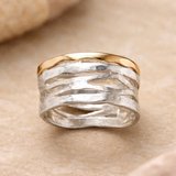 Retro Ring Oco in Gold & Silver