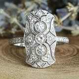 Retro Ring in Shimmering Silver