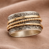 Retro Ring with Baroque Pattern