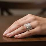 Retro Ring with Silver & Cubic Zirconia