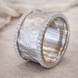 Retro Ring with Silver & Cubic Zirconia