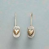 Retro Silver Earrings with Gold Details