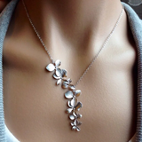 Retro Silver Necklace with Flower