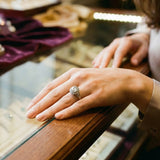 Retro Silver Ring with Crystal
