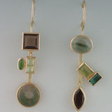 Retro Drop Earrings Forest of Crystals