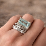 Retro Set of Silver Rings with Turquoise Stone