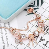 Pink Dreamcatcher Bracelet with Silver Pendant