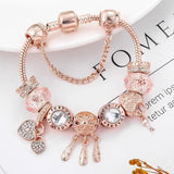 Pink Dreamcatcher Bracelet with Silver Pendant