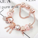 Pink Dreamcatcher Bracelet with Silver Pendant