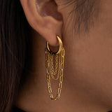 Monaco Layered Chain Hoops