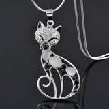 Silver Cat Collar with Cubic Zirconia