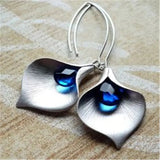 Silver Lotus Earrings