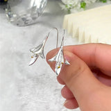 Silver Flower-Shaped Earrings