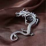 Silver Dragon-Shaped Earrings