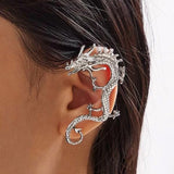 Silver Dragon-Shaped Earrings
