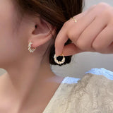 Silver Drop Earrings with Round Pearl