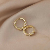 Silver Drop Earrings with Round Pearl