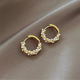 Silver Drop Earrings with Round Pearl