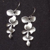 Silver Necklace & Earrings Flower-Shaped