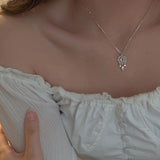 Silver Necklace with Dreamcatcher & Crystal