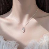 Silver Necklace with Dreamcatcher & Crystal
