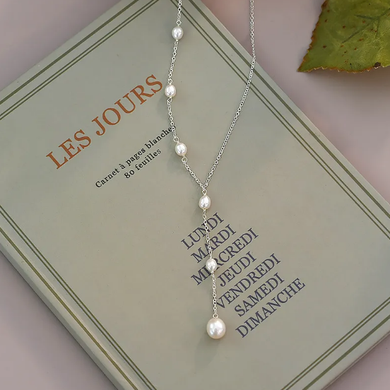 Silver Pearl Necklace