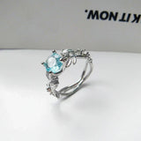 Silver Moonstone Ring