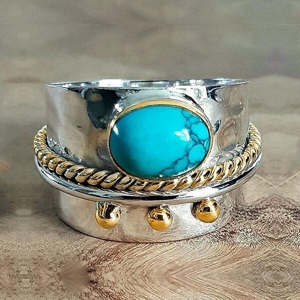 Wide Turquoise Ring