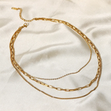 Three-Layer Stainless Steel Necklace
