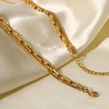 Three-Layer Stainless Steel Necklace
