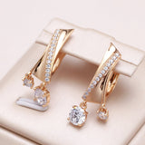 Unique Gold Cubic Zirconia Earrings