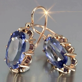 Vintage Earrings with Blue Zircon