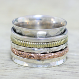 Vintage Ring in Gold & Silver with Circle