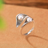 Vintage Ring in Gold & Silver with Daisies