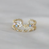 Vintage Ring with Flower in Gold