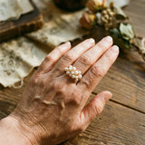 Vintage Ring with Shimmering Pearls