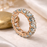 Vintage Ring with Blue & Gold Inlay