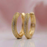 Vintage Gold Earrings with Elegant Pattern