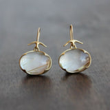 Vintage Gold Moonstone Earrings