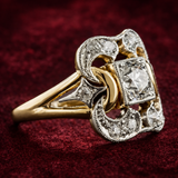 Vintage Gold Ring with Cubic Zirconia