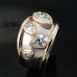 Vintage Gold Ring with Zircon Ornament