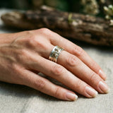 Vintage Gold Ring with Silver Finish