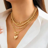 Layered Heart-Shaped Necklace