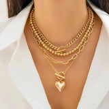 Layered Heart-Shaped Necklace