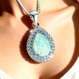 Luminous Blue Opal Pendant