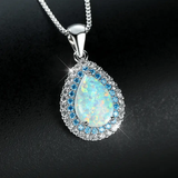 Luminous Blue Opal Pendant